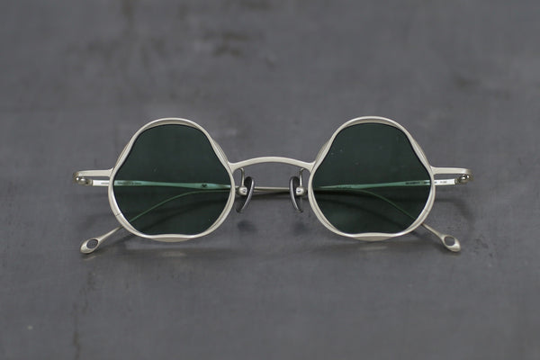 Rigards light gold matte green lens glasses RG1080TI